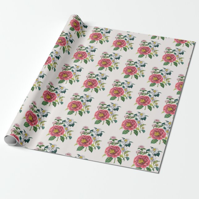 Camellias Wrapping Paper Geschenkpapier (Ungerollt)
