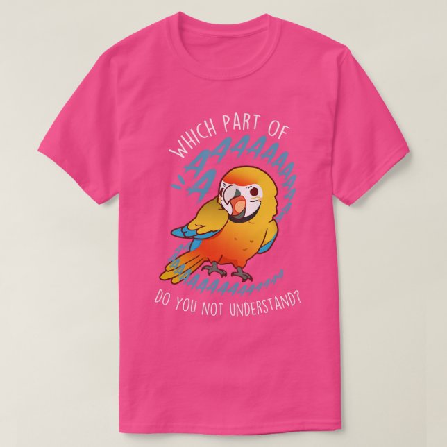 Camelot Macaw Parrot Aaaa T-Shirt (Design vorne)