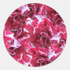 Camelot Red Floral Runder Aufkleber