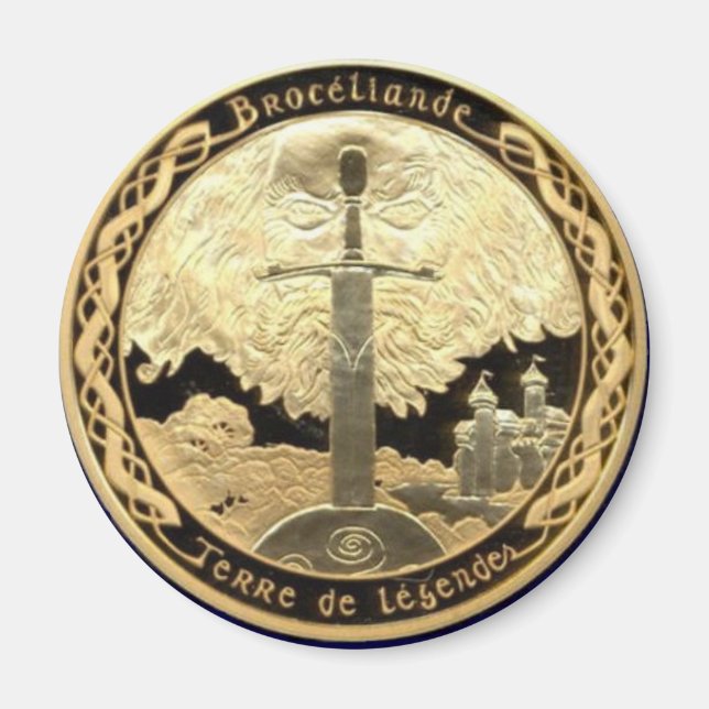 Camelot und Merlin überwachen Excalibur Magnet (Vorne)