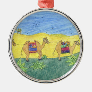 CAMELS CHRISTmas-Ornament Silbernes Ornament