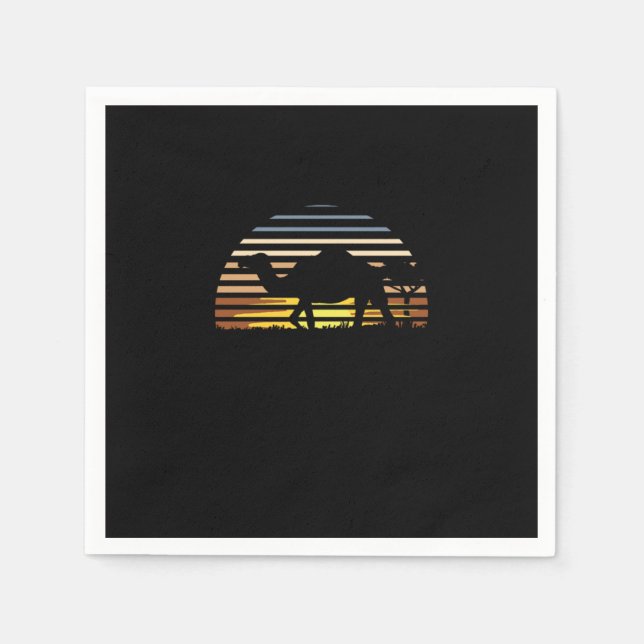 Camels Humps Bactrian Camel Desert Animals Wildlif Serviette (Vorderseite)