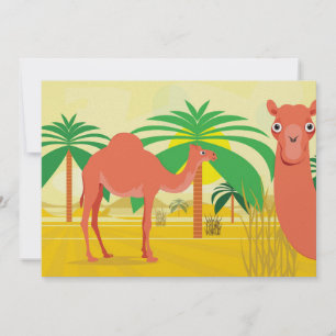 Camels Illustration Einladung