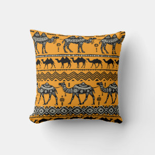 Camels Illustration Nahtloses Muster. Kissen
