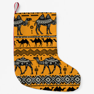 Camels Illustration Nahtloses Muster. Kleiner Weihnachtsstrumpf
