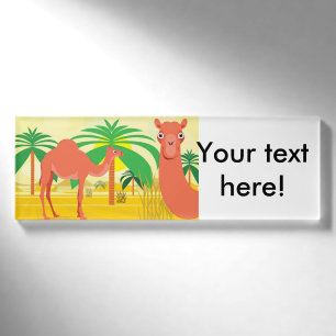Camels Illustration Namenschild