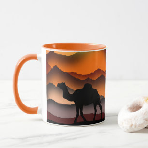 Camels Silhouette - Wüste Sonnenuntergang - Malere Tasse