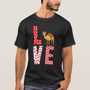 Camels Valentinstag Liebe Valentine Niedlich Heart T-Shirt