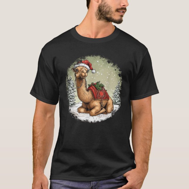 Camels Weihnachtsstiel Camel T-Shirt (Vorderseite)