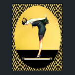 Cameo Art Deco Poster<br><div class="desc">Ich habe ein Vintage-Bild genommen und den Originalhintergrund herausgenommen und eine eigene in Gold und Schwarz und mit einem kunstvollen Deko-Muster gemacht. Dies ist ein schönes Poster oder Druck für Ihre Wand an der Zuhause oder es könnte für Handwerkskunst verwendet werden. Wählen Sie aus dem Seitenmenü die gewollt Größe aus....</div>