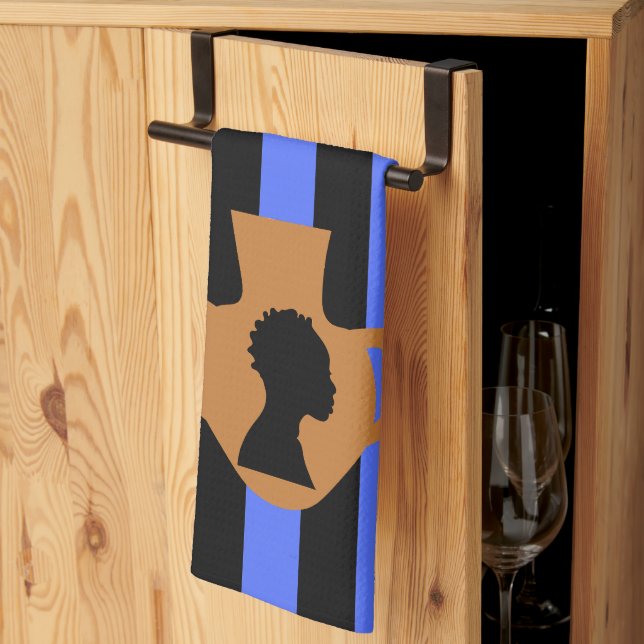 Cameo Blaues Küchentuch (Drittel gefaltet)