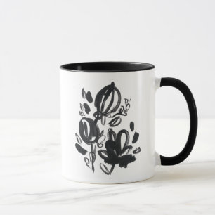 Cameo Bloom - Schwarzweiß Tasse