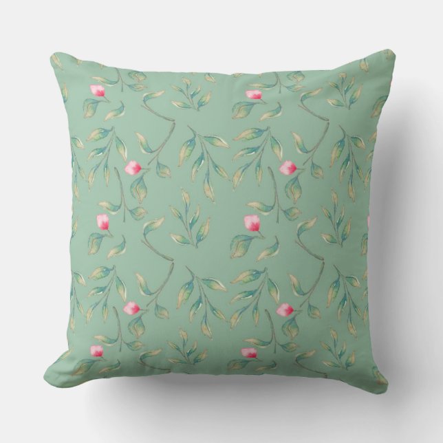Cameo Green Wedding Keepsake Throw Pillow Kissen (Vorderseite)