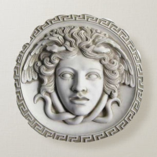 Cameo Medusa Rundes Kissen