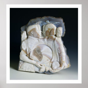 Cameo mit Cosimo de Medici (1519-74) und seinem Poster