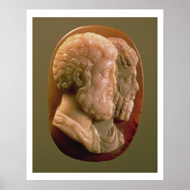 Cameo mit Marcus Aurelius (121-180) und Luci Poster (Vorne)