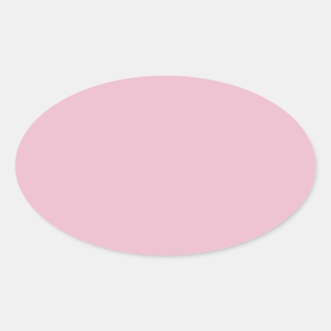 Cameo Pink Dauerhafte Farbe passt Ovaler Aufkleber (Vorderseite)