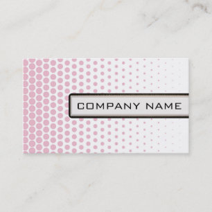 Cameo Pink Polka Dot Elegant Modernes Weiß Visitenkarte
