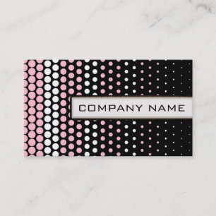 Cameo Pink und White Polka Dot Beruflich Visitenkarte