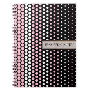 Cameo Pink und White Polka Dot Notizblock