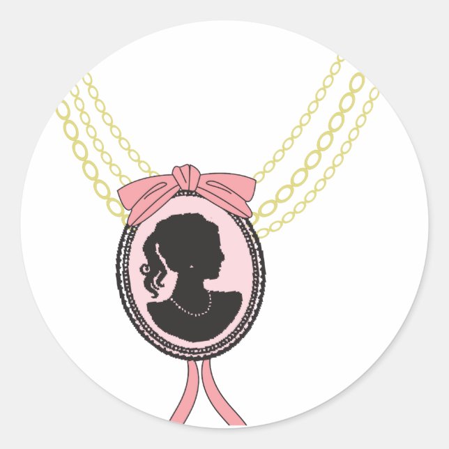 Cameo Runder Aufkleber (Vorderseite)