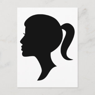 Cameo Silhouette Girl Postkarte