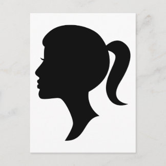 Cameo Silhouette Girl Postkarte