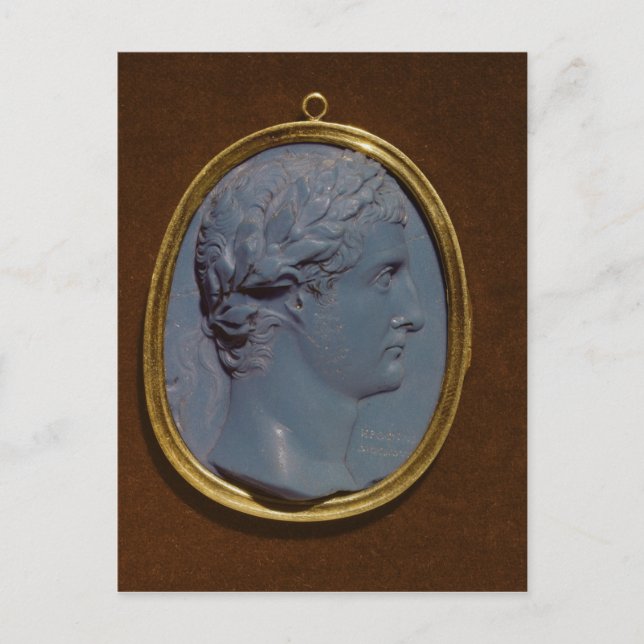 Cameo trägt das Profil von Tiberius Postkarte (Vorderseite)
