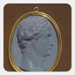 Cameo trägt das Profil von Tiberius Quadratischer Aufkleber