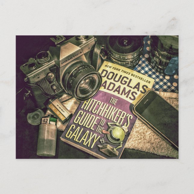 Camera Book Cell Phone Postübermittlung Postkarte (Vorderseite)