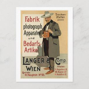 Camera Fotografy Ad, Wien, Österreich Vintag Postkarte
