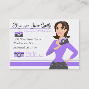 Camera Girl Business Card NEU Visitenkarte