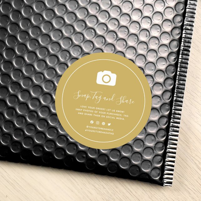 Camera Icon White Border Snap Freigeben Farbe Runder Aufkleber (Von Creator hochgeladen)