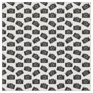 Camera Icons Muster Fotografie CUSTOM BG FARBE Stoff
