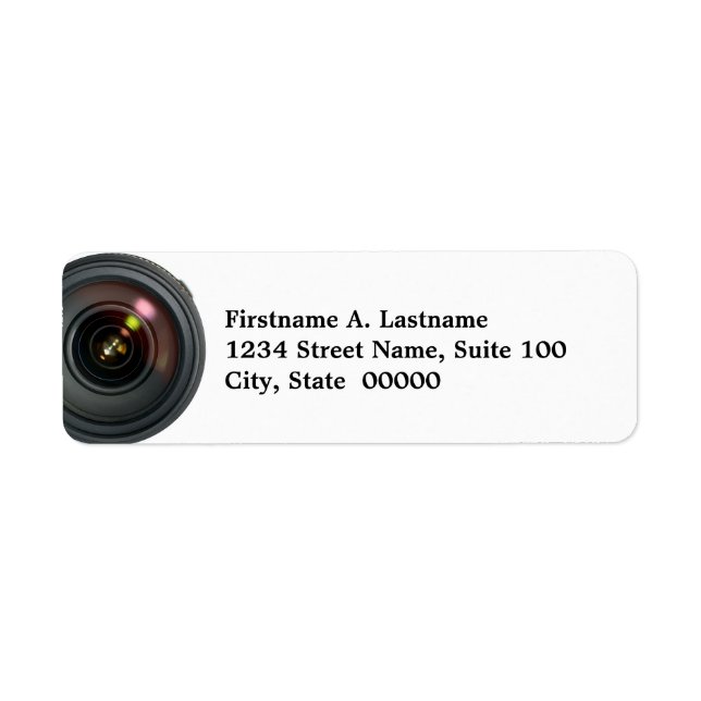 Camera Lens Address Labels (Vorne)