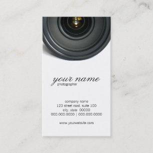 Camera Lens Fotografy Business Cards Visitenkarte