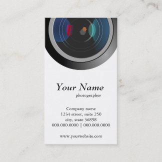 Camera Lens Fotografy Business Cards Visitenkarte
