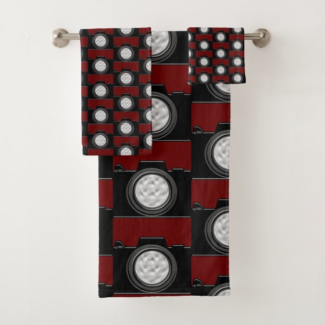 Camera Theme Bath Handtuch Set (Insitu)