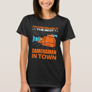 Cameraman Best Videografie Videographin Cameraman T-Shirt