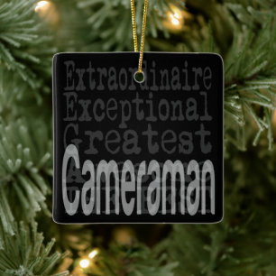 Cameraman Extraordinaire Keramikornament