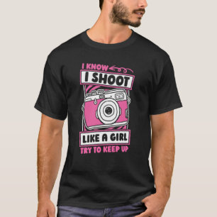 Cameraman Girl Videographer Videografin Cameraman T-Shirt