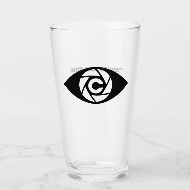Cameraman Glass Tumbler — Die Shutterclique (Vorderseite)
