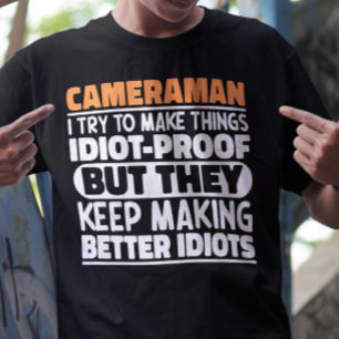 Cameraman Ich versuche Dinge zu Lustigen Sprüchen T-Shirt