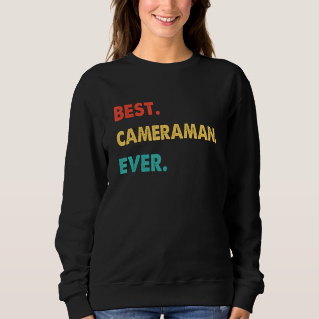 Cameraman Profession Retro Bester Kameramann je Sweatshirt (Vorderseite)