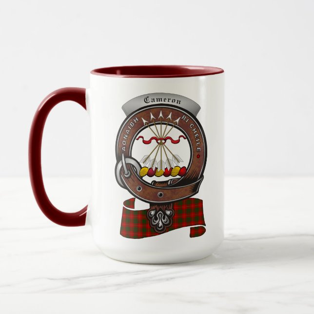 Cameron Clan Abzeichen Combo 15oz Tasse (Links)