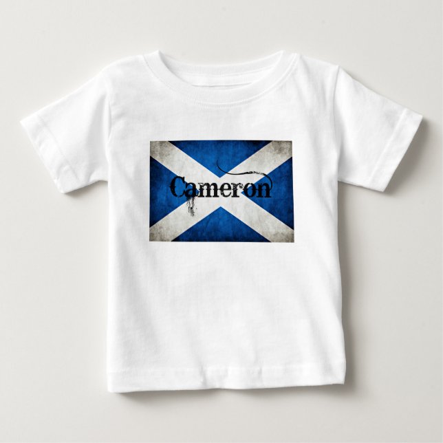 Cameron Grunge Flag Baby T-shirt (Vorderseite)