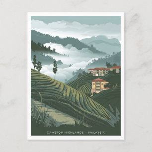 Cameron Highlands Malaysia vintage Postkarte