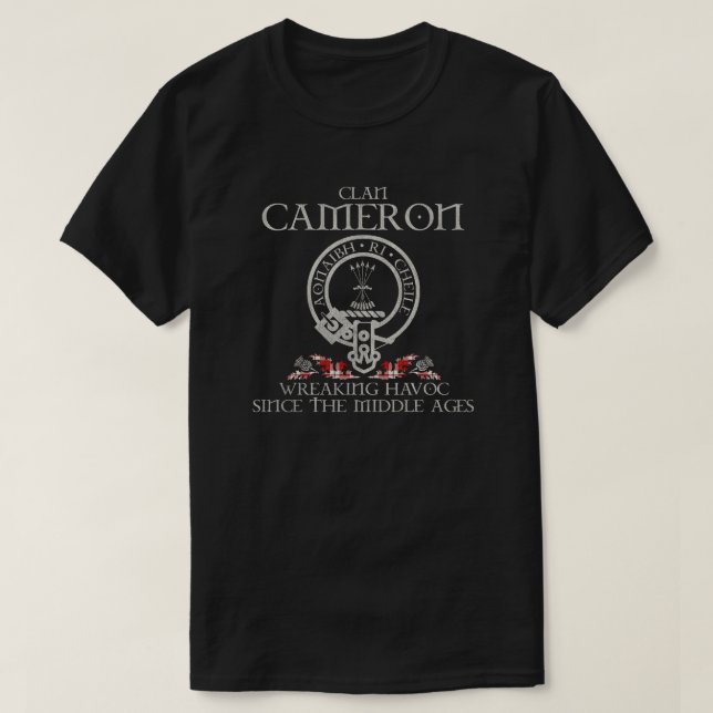 Cameron Hose Clan Wappen Schottischer Nachname Th T-Shirt (Design vorne)