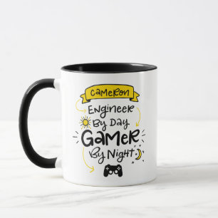 Cameron, Ingenieur - Gamer, maßgeschneiderte Schr Tasse