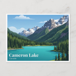 Cameron Lake Waterton Park Kanada Postkarte